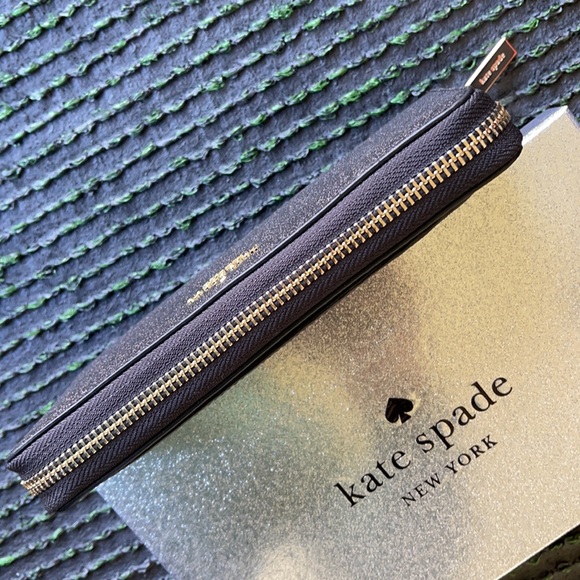 Kate Spade shimmy glitter boxed large continental wallet - Picture 4 of 16